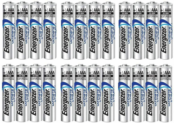 Energizer Ultimate Lithium AAA Batteries, 24 Batteries